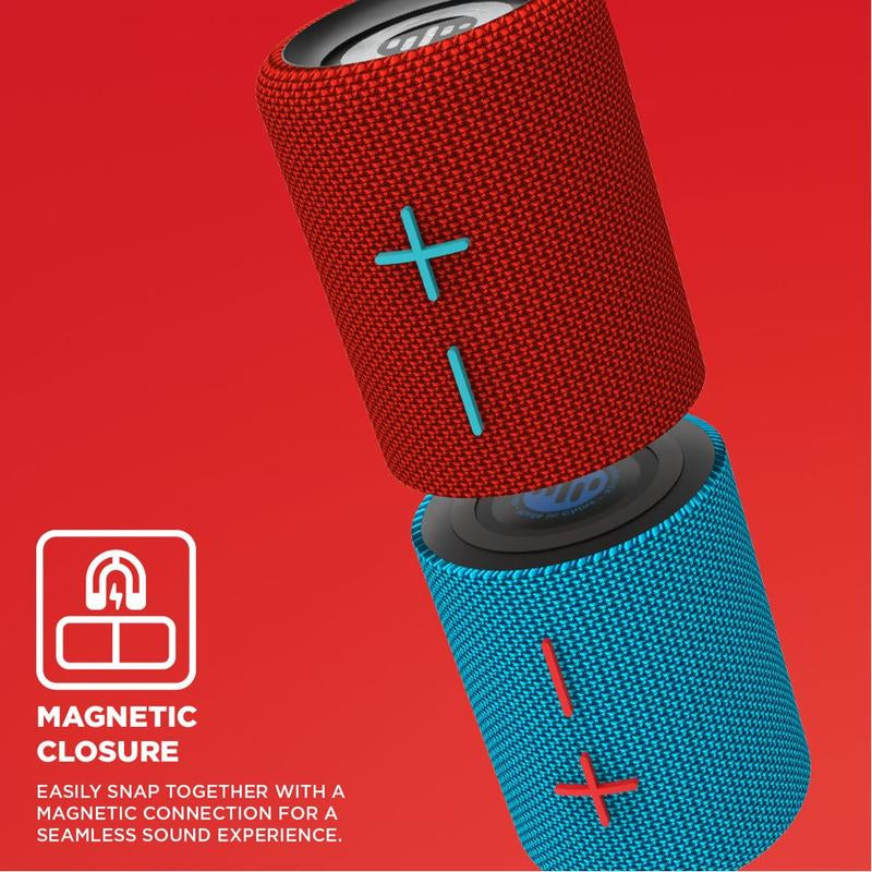 Portable Speaker Bluetooth , Magnetic 2-In-1 Design, Wireless Mini Speaker, IPX4 Water Resistant, up to 10H Playtime, TWS Pairing, BT5.3, FM Radio, for Home/Party/Outdoor/Beach, Electronic Gadgets, Magnetic【Stromberg】【Twin-2】 Stereo Audio