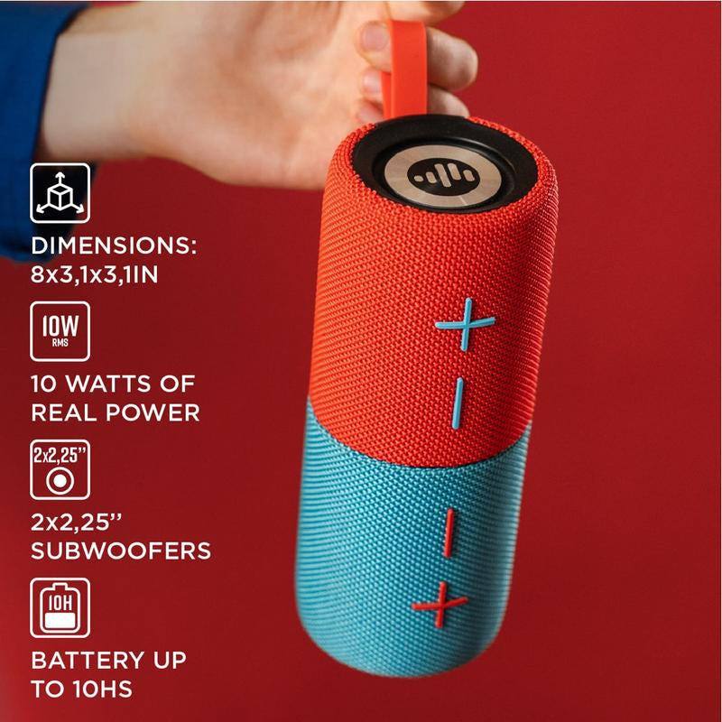 Portable Speaker Bluetooth , Magnetic 2-In-1 Design, Wireless Mini Speaker, IPX4 Water Resistant, up to 10H Playtime, TWS Pairing, BT5.3, FM Radio, for Home/Party/Outdoor/Beach, Electronic Gadgets, Magnetic【Stromberg】【Twin-2】 Stereo Audio